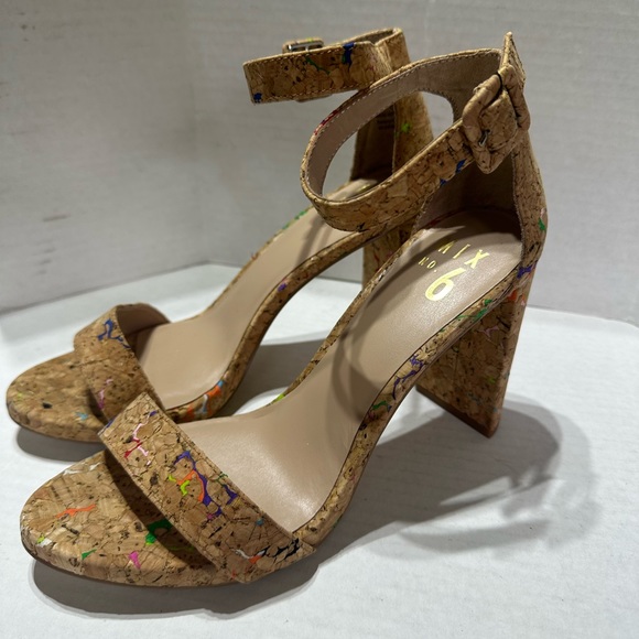 Mix no.6 cork high heels ladies 6.5M - Picture 5 of 7